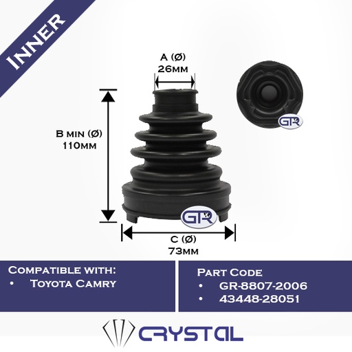 [AXLE COVER (SBR) 2006] CV boot GR-8807-2006